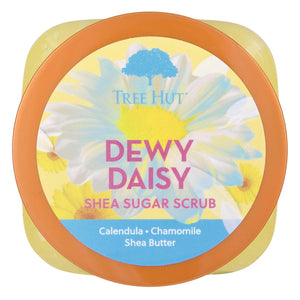 Tree Hut Dewy Daisy Shea Sugar Scrub | Exfoliating Body Scrub Removes Dead, Dry Skin For A Soft And Hydrated Feel | Nourishing Essential Body Care | 18 Fl Oz.,