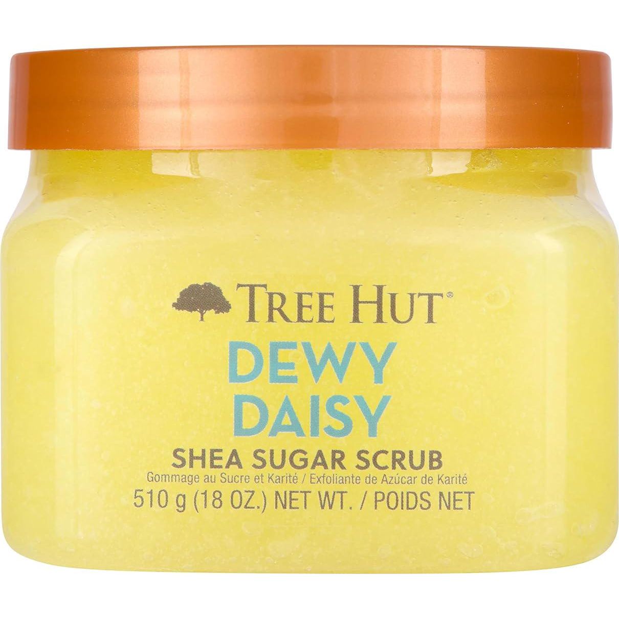 Tree Hut Dewy Daisy Shea Sugar Scrub | Exfoliating Body Scrub Removes Dead, Dry Skin For A Soft And Hydrated Feel | Nourishing Essential Body Care | 18 Fl Oz.,