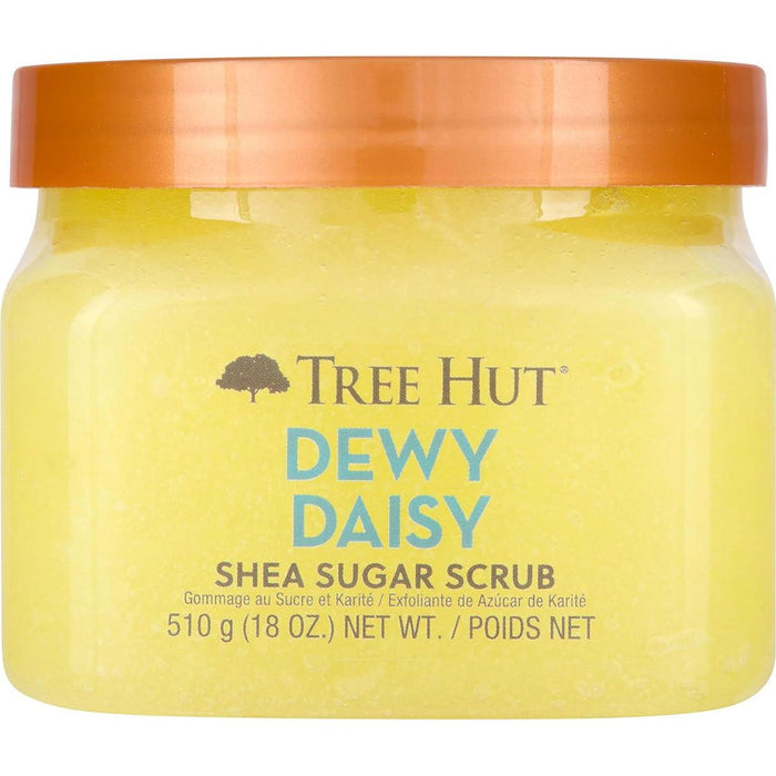 Tree Hut Dewy Daisy Shea Sugar Scrub, Exfoliating Body Scrub, Removes Dead Skin for Soft, Hydrated Feel, Nourishing Body Care, 18oz