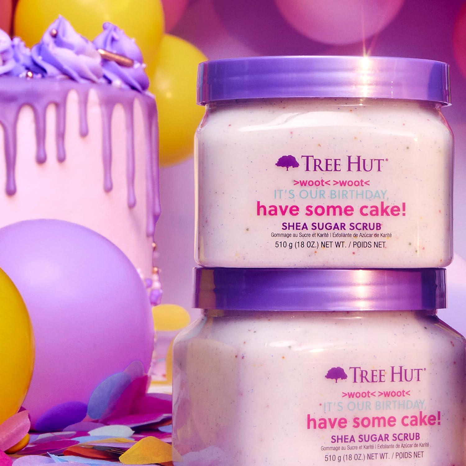 Tree Hut Exfoliating Shea Sugar Scrub Birthday Cake, 18 Oz,