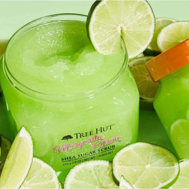 Tree Hut Margarita Citron Shea Sugar Scrub | Exfoliating Body Scrub Removes Dead, Dry Skin For A Soft And Hydrated Feel | Nourishing Essential Body Care | 18 Fl Oz.,