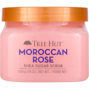 Tree Hut Moroccan Rose Shea Sugar Scrub | Exfoliating Body Scrub Removes Dead, Dry Skin For A Soft And Hydrated Feel | Nourishing Essential Body Care | 18 Fl Oz.,