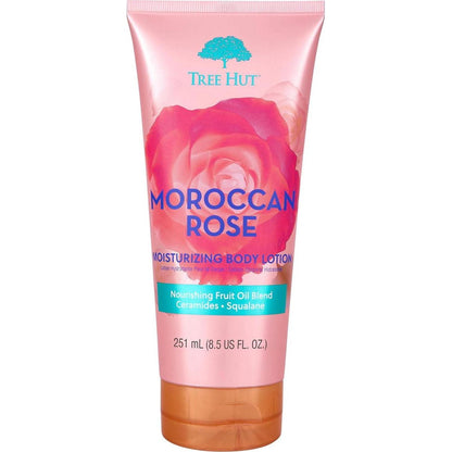 Tree Hut Moroccan Rose Moisturizing Body Lotion, 8.5 fl oz, Ceramide & Squalene for Long-Lasting Hydration