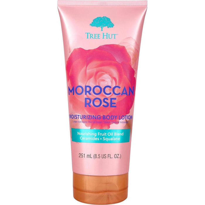 Tree Hut Moroccan Rose Moisturizing Body Lotion, 8.5 fl oz, Ceramide & Squalene for Long-Lasting Hydration