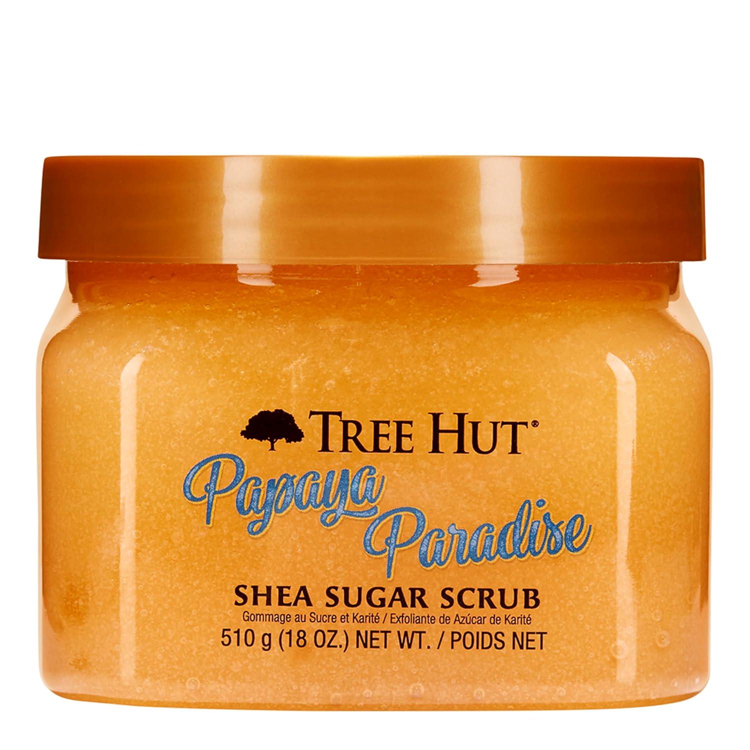Tree Hut Papaya Paradise Shea Sugar Scrub | Exfoliating Body Scrub Removes Dead, Dry Skin For A Soft And Hydrated Feel | Nourishing Essential Body Care | 18 Fl Oz.,