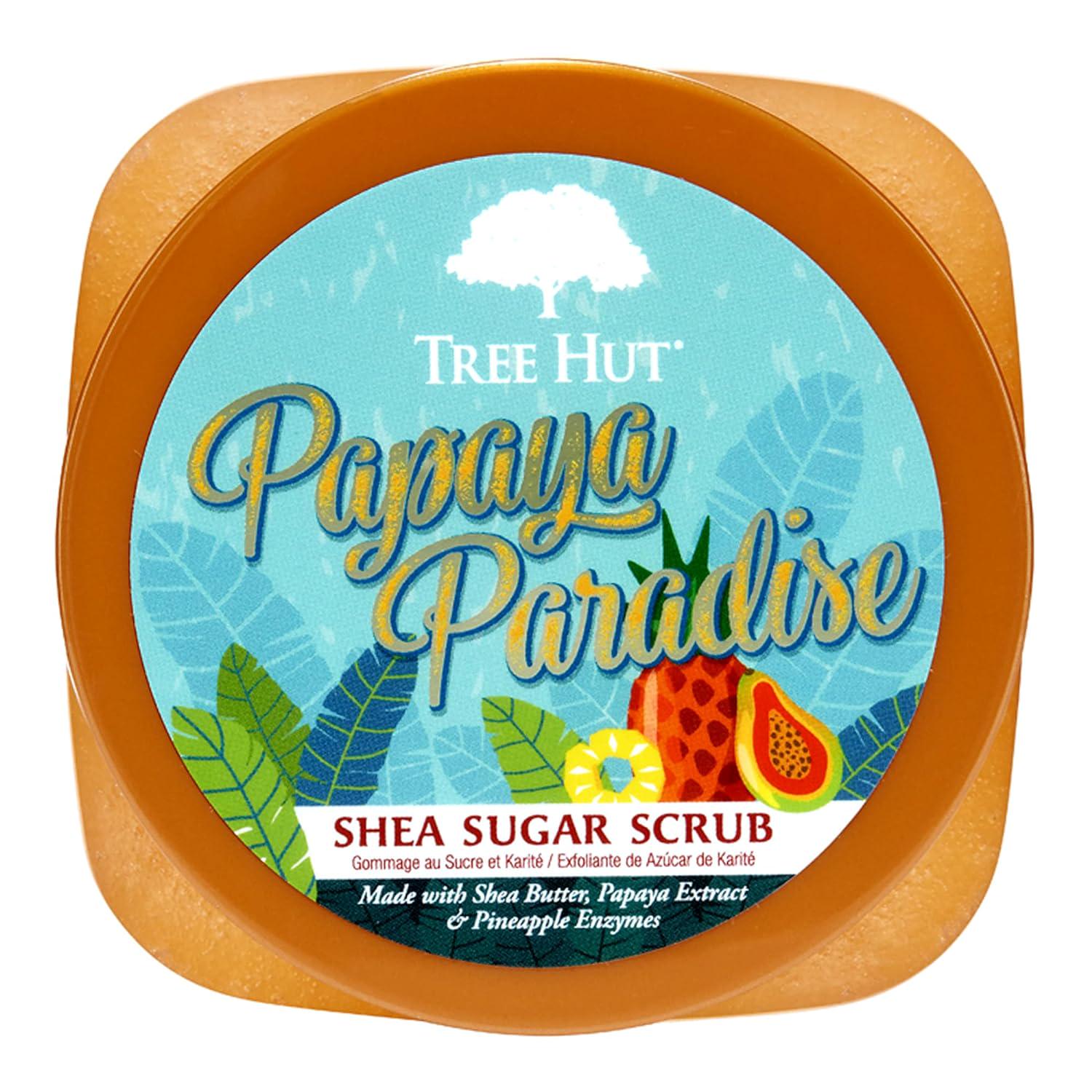 Tree Hut Papaya Paradise Shea Sugar Scrub | Exfoliating Body Scrub Removes Dead, Dry Skin For A Soft And Hydrated Feel | Nourishing Essential Body Care | 18 Fl Oz.,