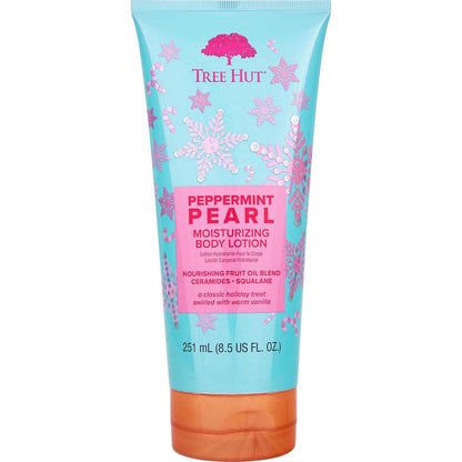 Tree Hut Peppermint Pearl Body Lotion, Limited Edition Holiday, 8.5 fl oz, Ceramide & Squalene for Long-Lasting Hydration & Soft Skin