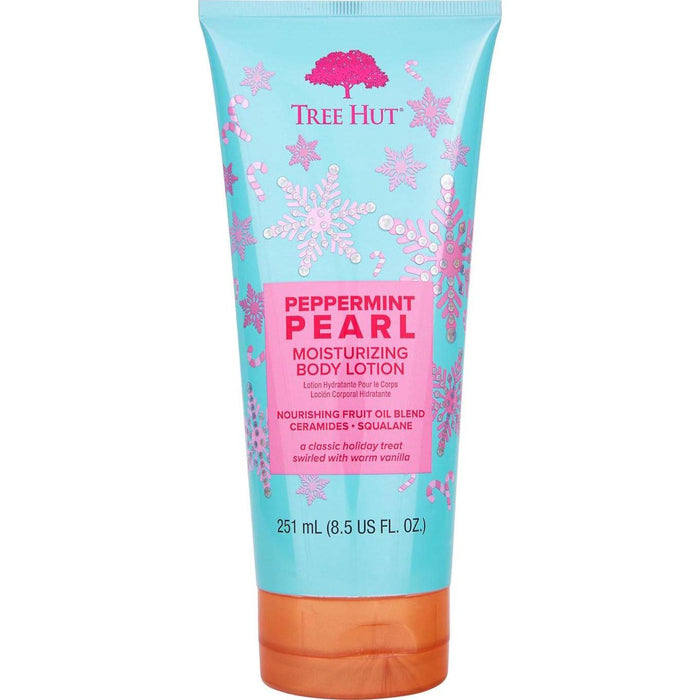 Tree Hut Peppermint Pearl Body Lotion, Limited Edition Holiday, 8.5 fl oz, Ceramide & Squalene for Long-Lasting Hydration & Soft Skin