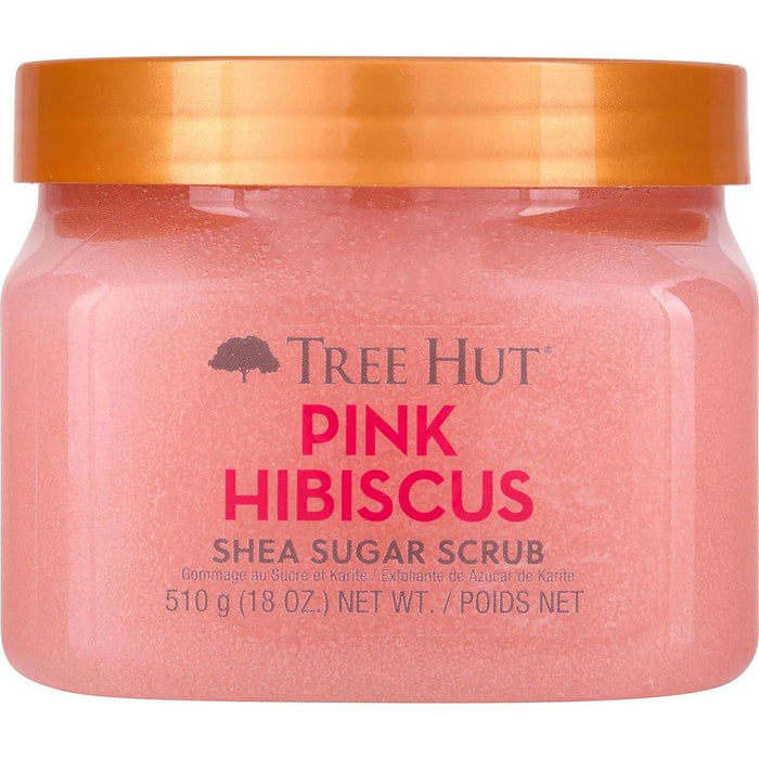Tree Hut Pink Hibiscus Shea Sugar Scrub, Exfoliating Body Scrub, 18 fl oz, Soft & Hydrated Skin