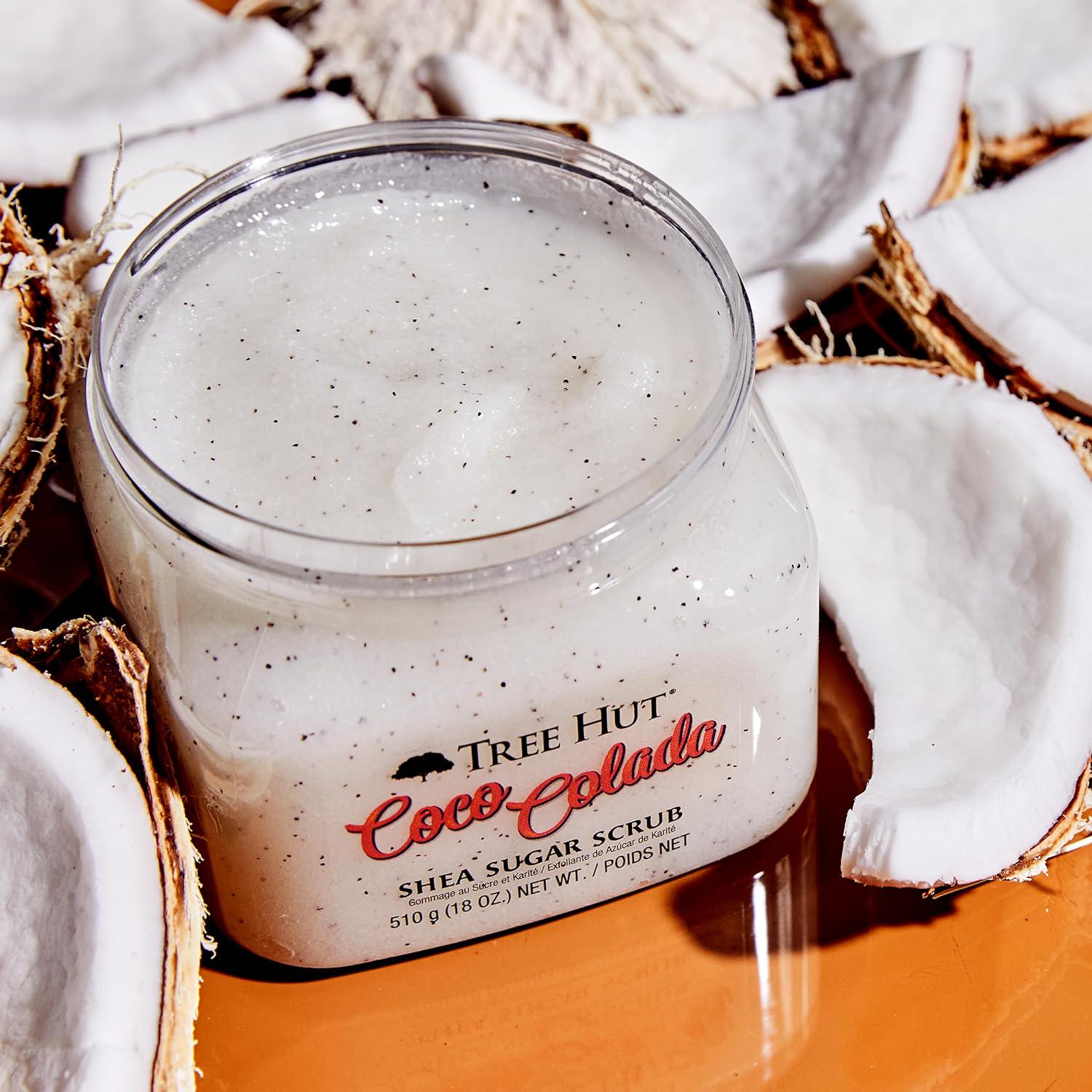Tree Hut Shea Sugar Scrub Coco Colada, 18 Oz, Ultra Hydrating And Exfoliating Scrub For Nourishing Essential Body Care,