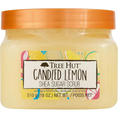 Tree Hut Shea Sugar Scrub Candied Lemon, 18oz, Ultra Hydrating And Exfoliating Scrub For Nourishing Essential Body Care,