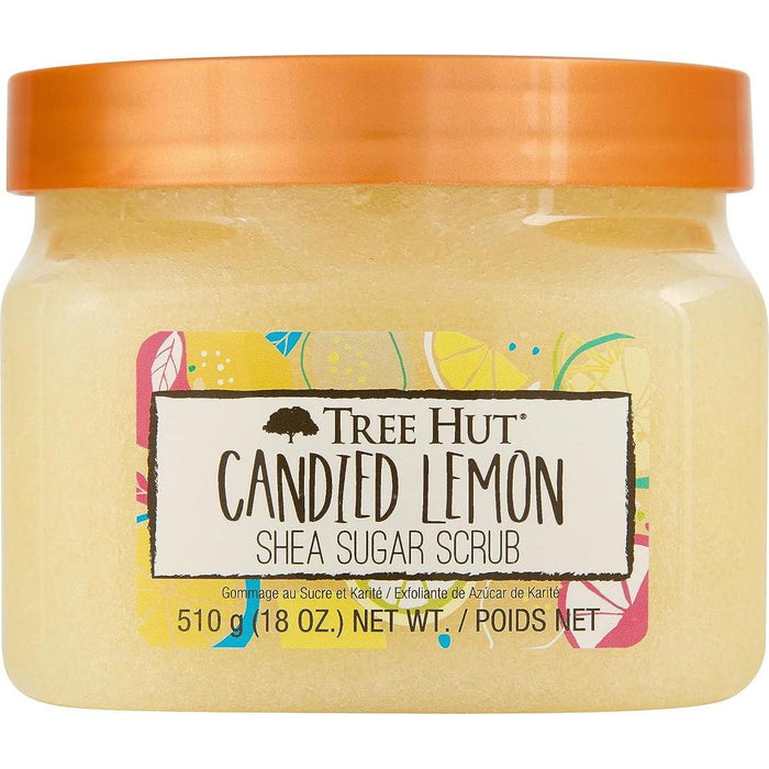 Tree Hut Shea Sugar Scrub, Candied Lemon, 18oz, Ultra Hydrating & Exfoliating, Nourishing Body Care