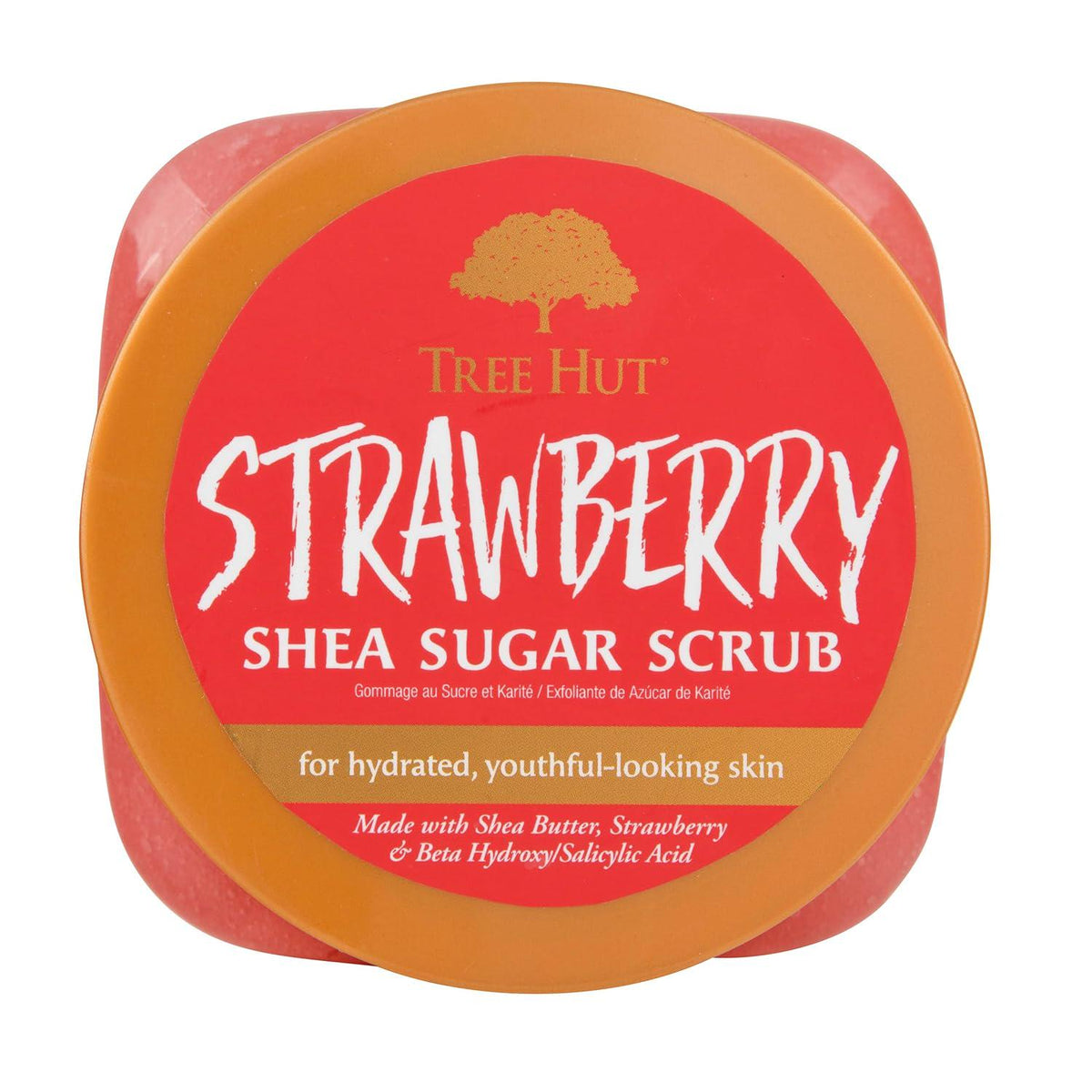 Tree Hut Strawberry Shea Sugar Scrub | Exfoliating Body Scrub Removes Dead, Dry Skin For A Soft And Hydrated Feel | Nourishing Essential Body Care | 18 Fl Oz.,