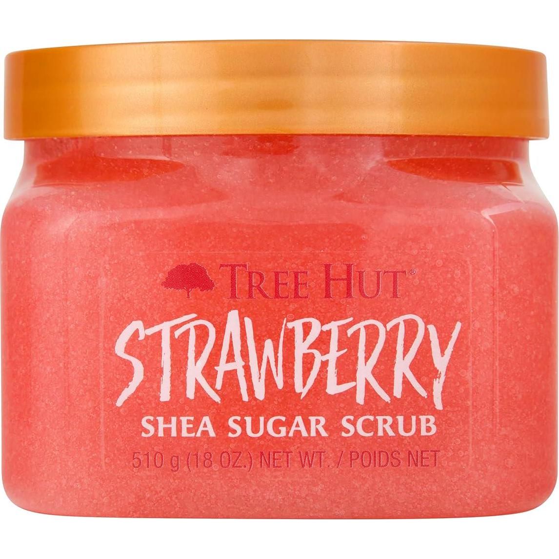 Tree Hut Strawberry Shea Sugar Scrub | Exfoliating Body Scrub Removes Dead, Dry Skin For A Soft And Hydrated Feel | Nourishing Essential Body Care | 18 Fl Oz.,