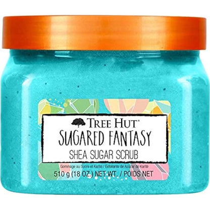Tree Hut Sugared Fantasy Shea Sugar Scrub | Exfoliating Body Scrub Removes Dead, Dry Skin For A Soft And Hydrated Feel | Nourishing Essential Body Care | 18 Fl Oz.,
