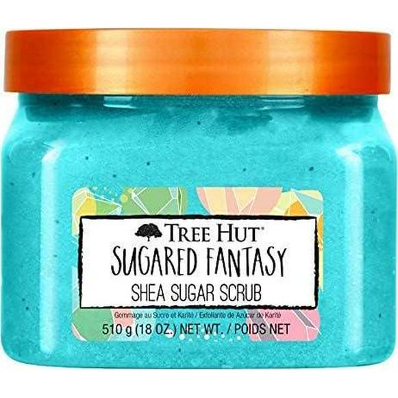 Tree Hut Sugared Fantasy Shea Sugar Scrub | Exfoliating Body Scrub Removes Dead, Dry Skin For A Soft And Hydrated Feel | Nourishing Essential Body Care | 18 Fl Oz.,