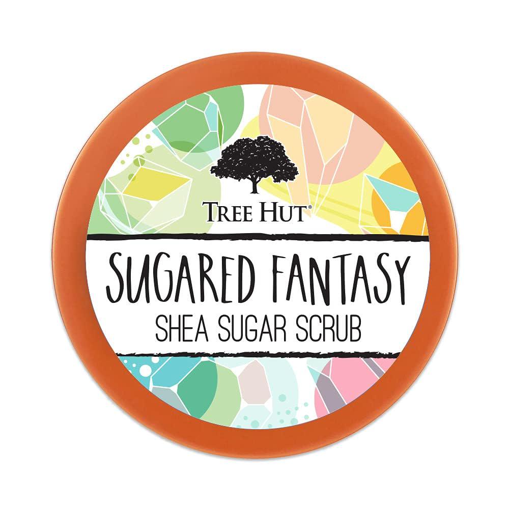 Tree Hut Sugared Fantasy Shea Sugar Scrub | Exfoliating Body Scrub Removes Dead, Dry Skin For A Soft And Hydrated Feel | Nourishing Essential Body Care | 18 Fl Oz.,