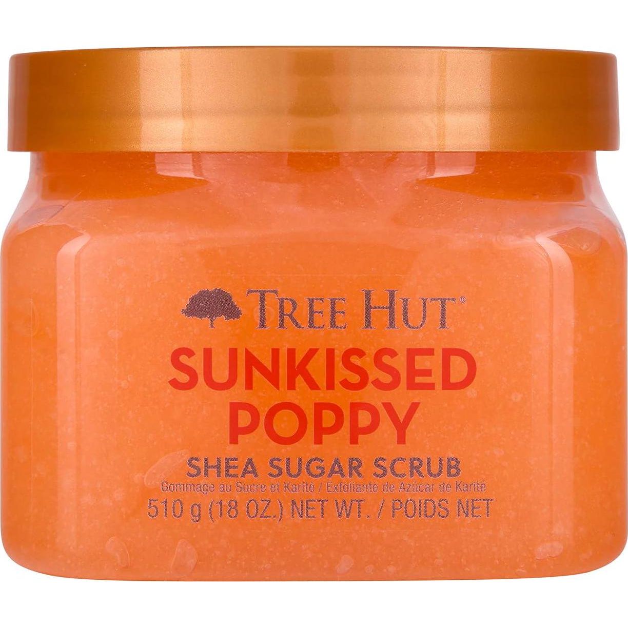 Tree Hut Sunkissed Poppy Shea Sugar Scrub | Exfoliating Body Scrub Removes Dead, Dry Skin For A Soft And Hydrated Feel | Nourishing Essential Body Care | 18 Fl Oz.,
