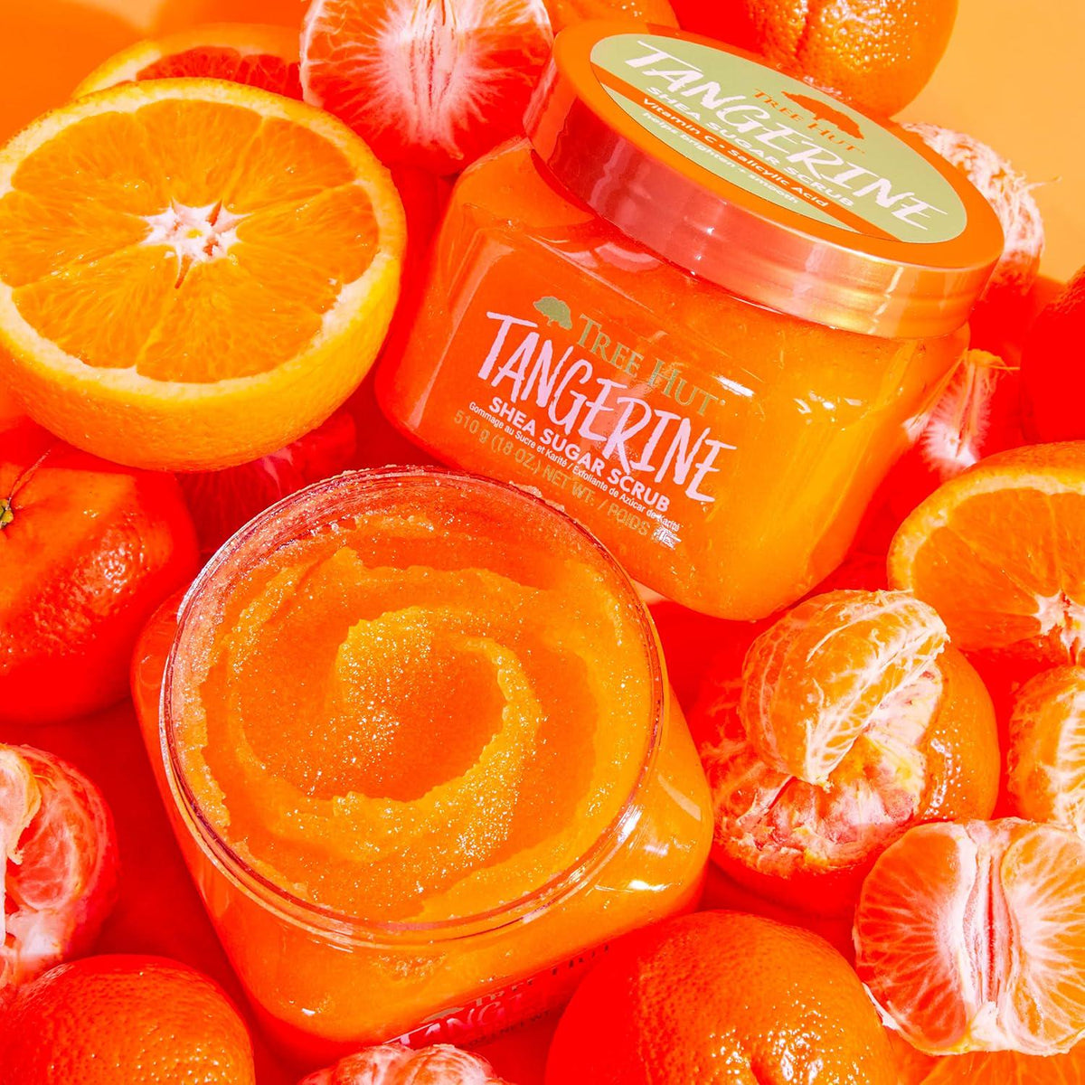 Tree Hut Tangerine Shea Sugar Scrub | Exfoliating Body Scrub Removes Dead, Dry Skin For A Soft And Hydrated Feel | Nourishing Essential Body Care | 18 Fl Oz.,