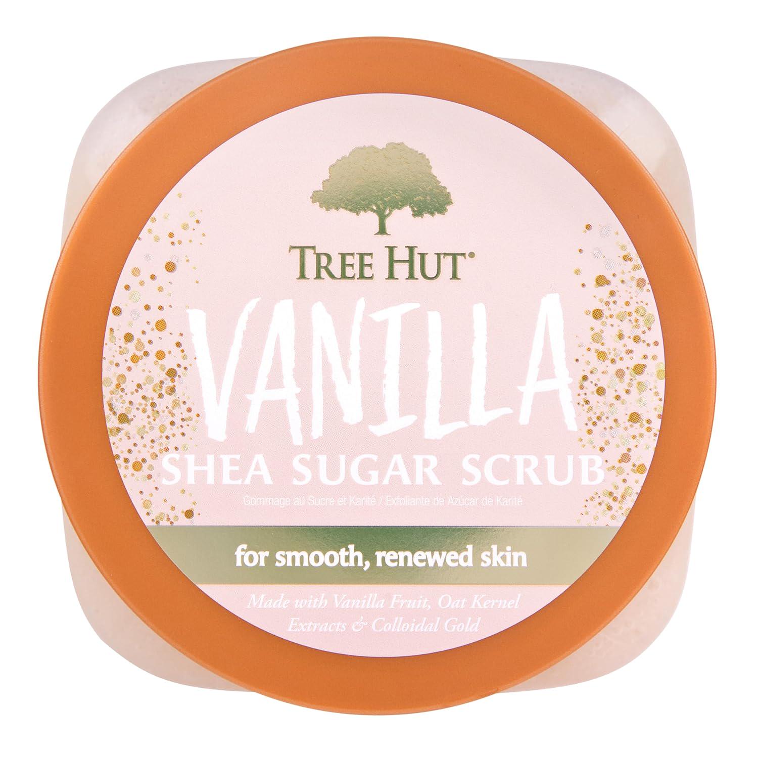 Tree Hut Vanilla Shea Sugar Exfoliating And Hydrating Body Scrub, 18 Oz,