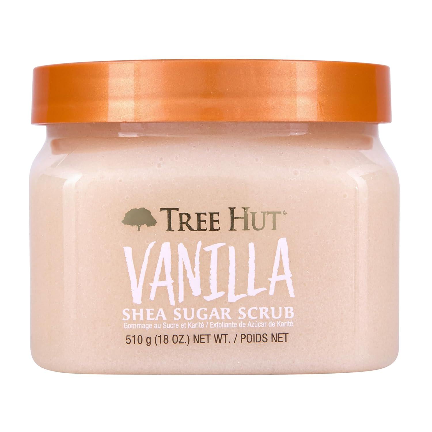 Tree Hut Vanilla Shea Sugar Exfoliating And Hydrating Body Scrub, 18 Oz,