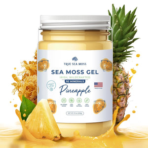 TrueSeamoss Wildcrafted Irish Sea Moss Gel, Pineapple Flavor, 1 Pack, Made in USA
