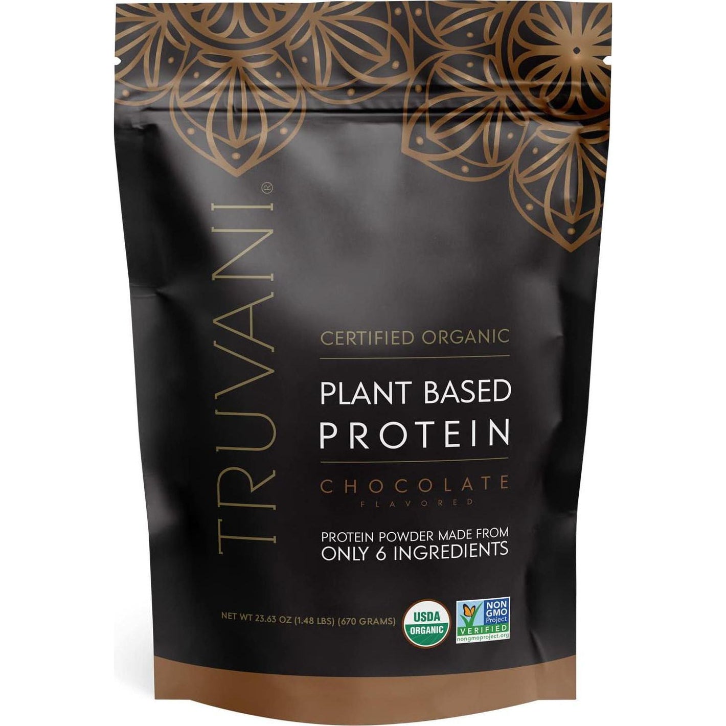 Truvani Truvani Vegan Pea Protein Powder | Chocolate | 20g Organic Plant Based Protein | 20 Servings | Keto | Gluten And Dairy Free | Low Carb | No Added Sugar
