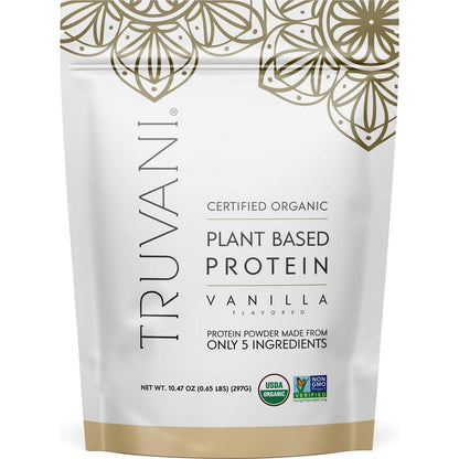 Truvani Truvani Vegan Pea Protein Powder | Vanilla | 20g Organic Plant Based Protein | 10 Servings | Keto | Gluten And Dairy Free | Low Carb | No Added Sugar