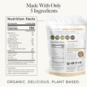 Truvani Truvani Vegan Pea Protein Powder | Vanilla | 20g Organic Plant Based Protein | 10 Servings | Keto | Gluten And Dairy Free | Low Carb | No Added Sugar