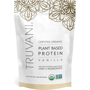 Truvani Vegan Pea Protein Powder, Vanilla, 20g Organic Plant-Based Protein, 18 Servings, Keto, Gluten-Free, Dairy-Free, Low Carb, No Added Sugar