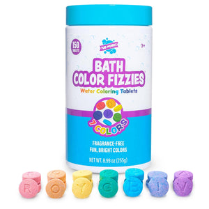 Tub Works Tub Works Bath Color Fizzies, 150 Count | Nontoxic And Fragrance-Free | Fizzy, Bath Color Tablets For Kids | Create Fun Bath Colors | Water Tablets In 7 Colors For Variety | Bath Bombs For Kids Bath