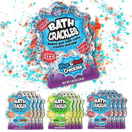 Tub Works Bath Crackles 12 Pack Sensory Fun Bath Toy for Toddlers Water Swirl Crackle Pop Non Toxic