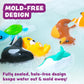 Tub Works Mold Free Bath Toys 6 Pack Soft Squeezable Water Toys for Toddlers and Babies