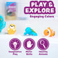 Tub Works Mold Free Bath Toys 6 Pack Soft Squeezable Water Toys for Toddlers and Babies