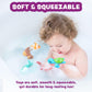 Tub Works Mold Free Bath Toys 6 Pack Soft Squeezable Water Toys for Toddlers and Babies