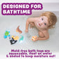 Tub Works Mold Free Bath Toys 6 Pack Soft Squeezable Water Toys for Toddlers and Babies