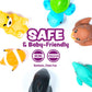 Tub Works Mold Free Bath Toys 6 Pack Soft Squeezable Water Toys for Toddlers and Babies