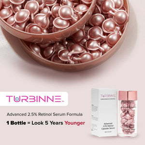 Turbinne Pure Retinol + Ceramides + Vitamins Advanced Pure 2.5% Retinol Serum 30 Capsules