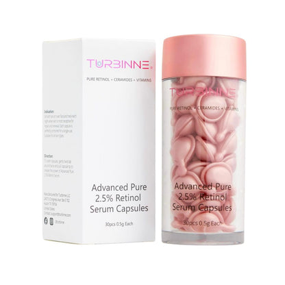 Turbinne Pure Retinol + Ceramides + Vitamins Advanced Pure 2.5% Retinol Serum 30 Capsules