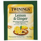 Twinings Lemon & Ginger Herbal Tea, 100 Individually Wrapped Bags, Caffeine-Free, Naturally Tangy & Spicy, Hot or Iced