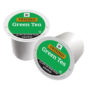 Twinings Pure Green Tea K-Cup Pods for Keurig, 24 Count, Smooth Flavor with Enticing Aroma, Caffeinated, Enjoy Hot or Iced