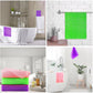 UJFQBH 3 Pieces African Bath Sponge African Net Long Net Bath Sponge Exfoliating Shower Body Scrubber Back Scrubber Skin Smoother,Great For Daily Use (Purple Pink Green),