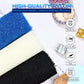 UJFQBH 3 Pieces African Bath Sponge African Net Long Net Bath Sponge Exfoliating Shower Body Scrubber Back Scrubber Skin Smoother,Great For Daily Use(Blue,Black,Off-White),