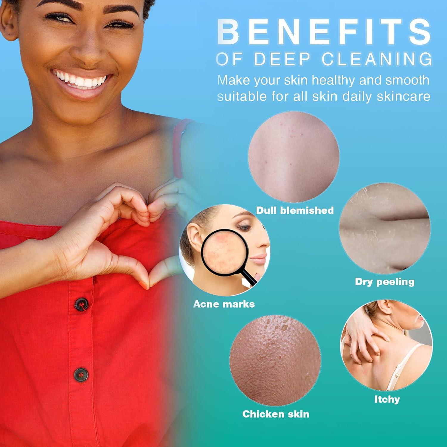 UJFQBH 6 Pieces African Net Sponge Long Bath Sponge Exfoliating Shower Body Scrubber For Daily Use, Terrific For Smoother Skin - Back Scrubber For A Refreshing Experience (Purple - Orange),