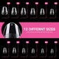 UNA GELLA UNA GELLA Extra Short Almond Nail Tips Full Cover 504PCS Gel Nail Tips Short Almond Shaped Nails Tips Soft Gelly Gel Clear Fake Nails Tip For Acrylic Nail Tip Soak Off Home DIY Salon Nails 12 Sizes