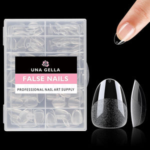 UNA GELLA UNA GELLA Extra Short Almond Nail Tips Full Cover 504PCS Gel Nail Tips Short Almond Shaped Nails Tips Soft Gelly Gel Clear Fake Nails Tip For Acrylic Nail Tip Soak Off Home DIY Salon Nails 12 Sizes