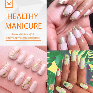 UNA GELLA UNA GELLA Short Coffin Fake Nails 216pcs Short Coffin Press On Nails Pre-shape Short Coffin Gel Nail Tips For Full Cover Acrylic Nails False Nails For Nail Extension Home DIY Salon 12 Sizes Gelly Tips