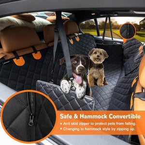 Urpower Dog Car Seat Cover Waterproof Hammock Style Scratch Proof Nonslip for Back Seats SUVs