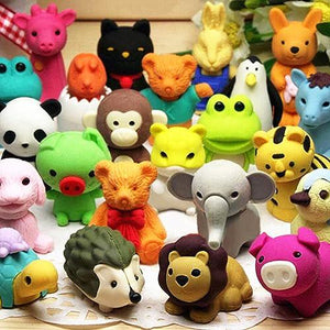 Urskytous Animal Erasers, 60 PCS Bulk Puzzle Erasers, Cute Desk Pets for Kids, Party Favors & Classroom Prizes