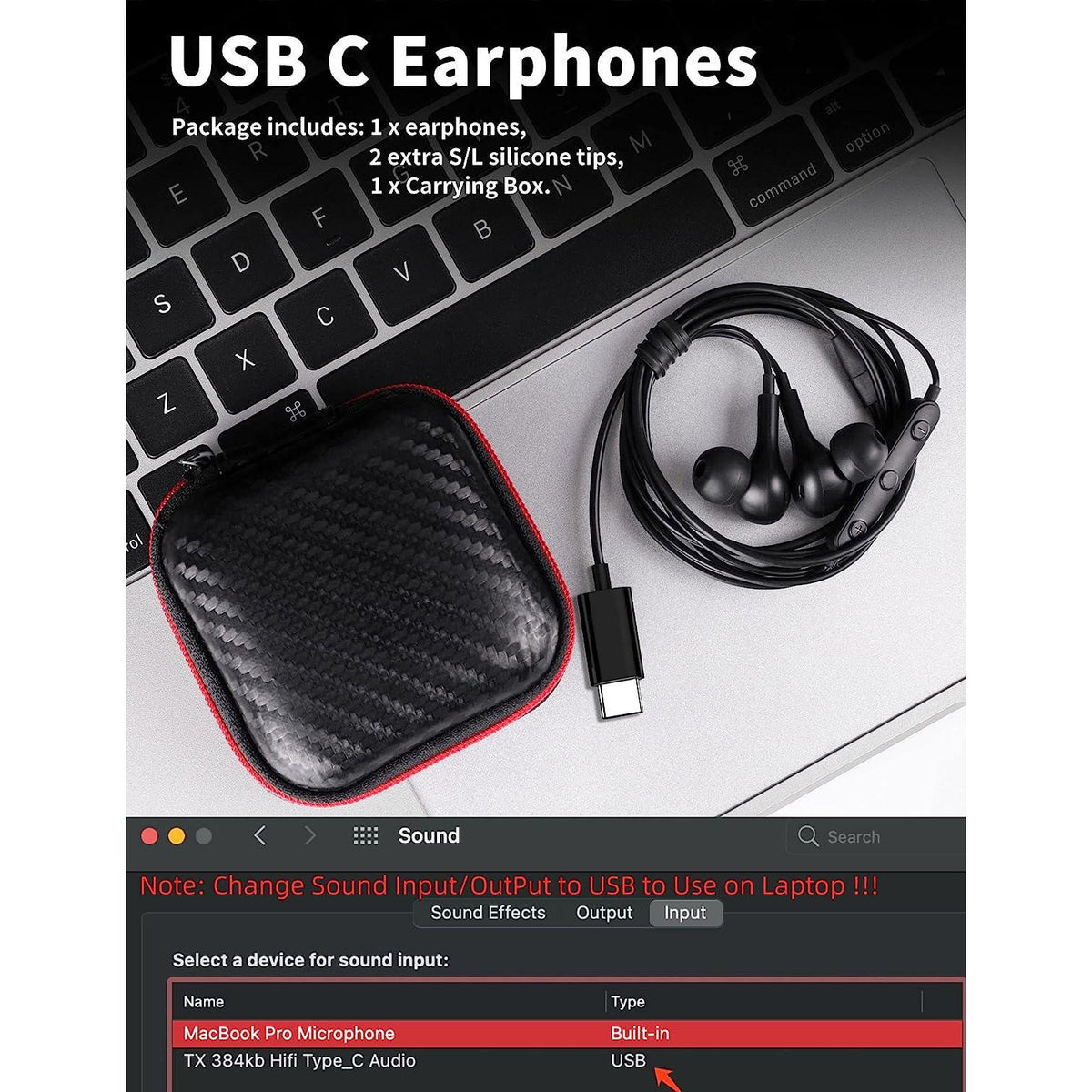 USB C Headphone For Samsung S23 FE S22 S21 S20 A53 A54 Wired Earbuds Magnetic In-Ear Type C Earphone With Microphone Volume Control Bass Stereo Noise Canceling For IPhone 15 Pro Max Pixel 6 6a 7a 8 5,